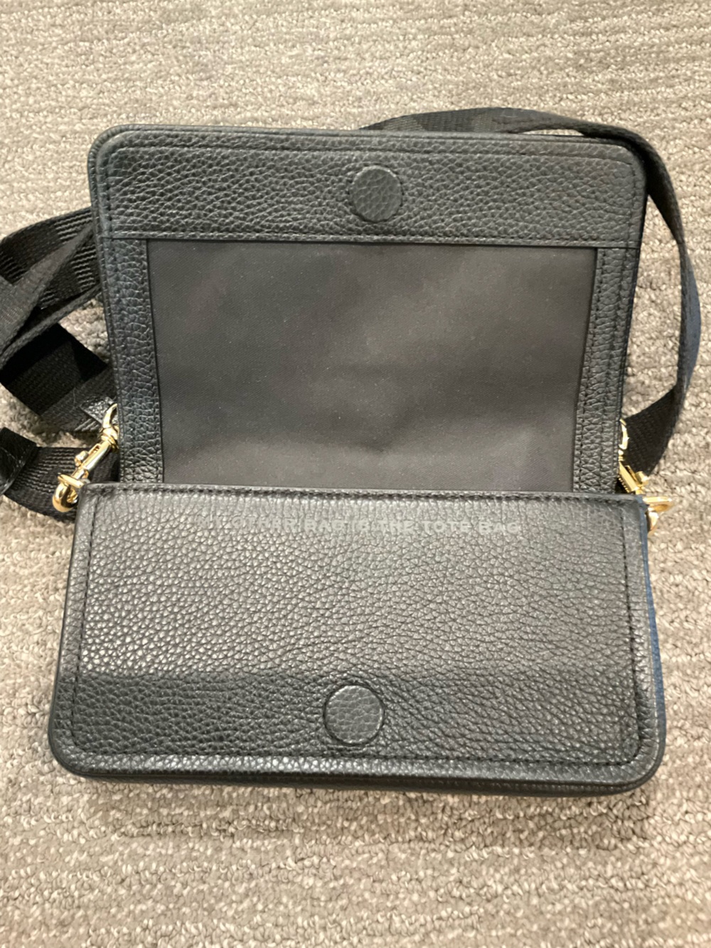 Marc Jacobs Black The Mini Bag with Gold-Tone Hardware - Picture 9 of 16